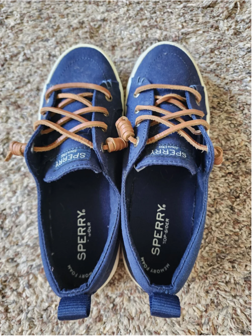 Sperry Top-Sider‎ Crest Vibe Navy Canvas Sneakers - W 5.5 - EUC